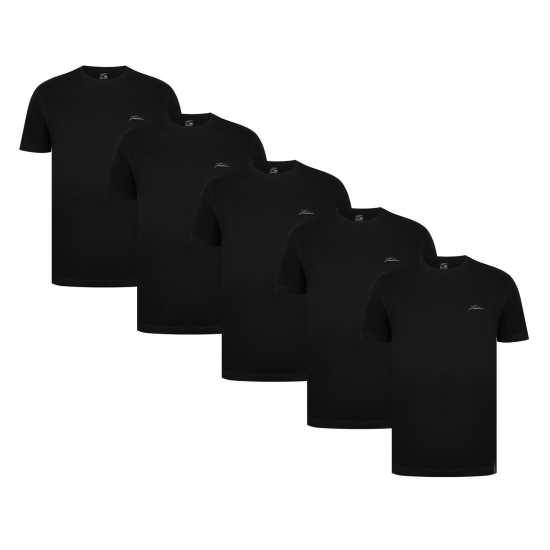 Fabric 5Pack T-Shirts Черно 