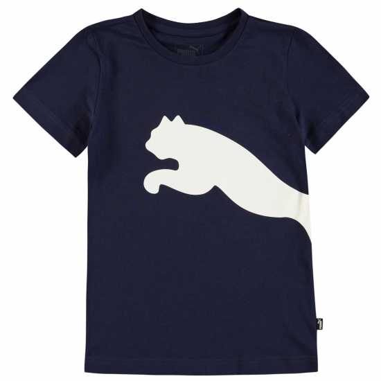 Puma Тениска Момчета Big Cat Qt T Shirt Junior Boys Navy Детски тениски и фланелки
