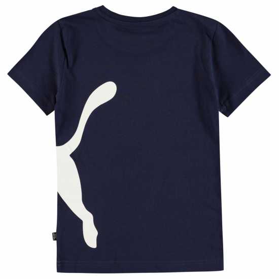 Puma Тениска Момчета Big Cat Qt T Shirt Junior Boys Navy Детски тениски и фланелки