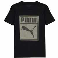 Puma Тениска Момчета Box Qt T Shirt Junior Boys Black/Grey Детски тениски и фланелки