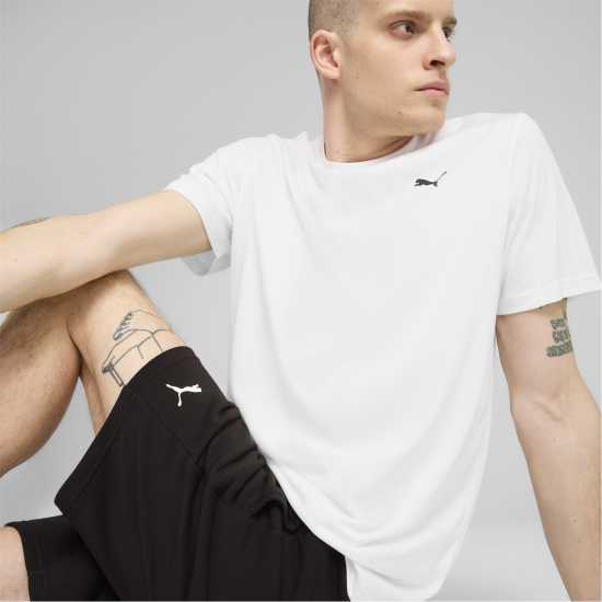 Puma Мъжка Риза M Tad Essentials Solid Cat Tee (Lc S T-Shirt Mens Puma White 