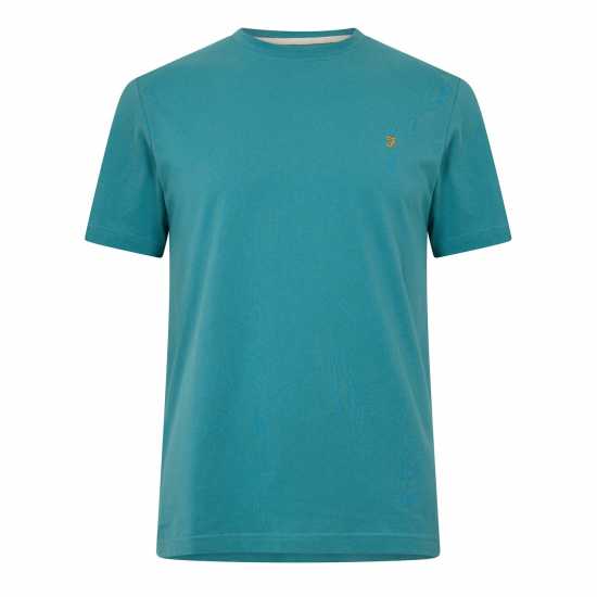 Farah Men's Harrow SS T-Shirt Aqua Green 395 