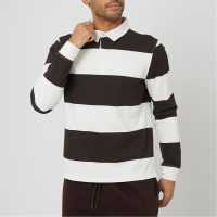 Brave Soul Блуза С Яка Men's Long Sleeve Rugby Polo Shirt Brave Soul Блуза С Яка Men's Long Sleeve Rugby Polo Shirt