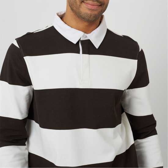 Brave Soul Блуза С Яка Men's Long Sleeve Rugby Polo Shirt Brave Soul Блуза С Яка Men's Long Sleeve Rugby Polo Shirt