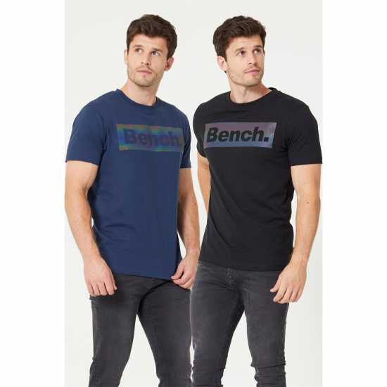 Bench Istanbul 2Pack T-Shirts  Мъжко облекло за едри хора
