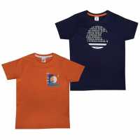 Soulcal Тениска 2 Pack Usa T Shirts Junior Boys  