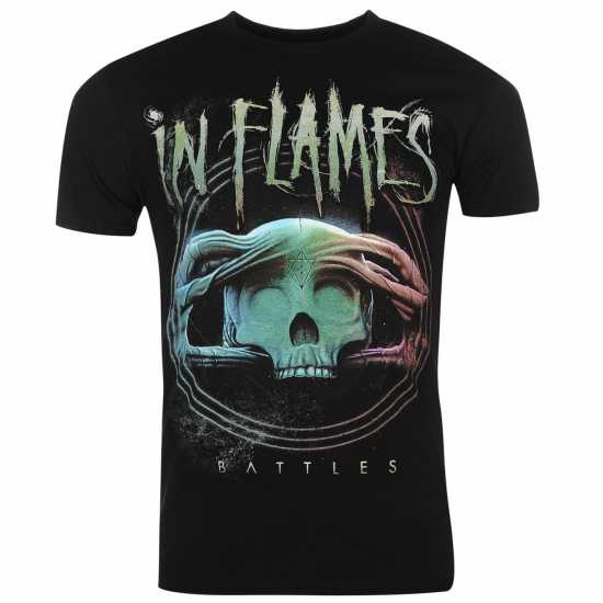 Official Мъжка Тениска In Flames T Shirt Mens Battle Circle Мъжки ризи