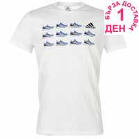 Adidas Trainer Tee Mens White Мъжки тениски и фланелки