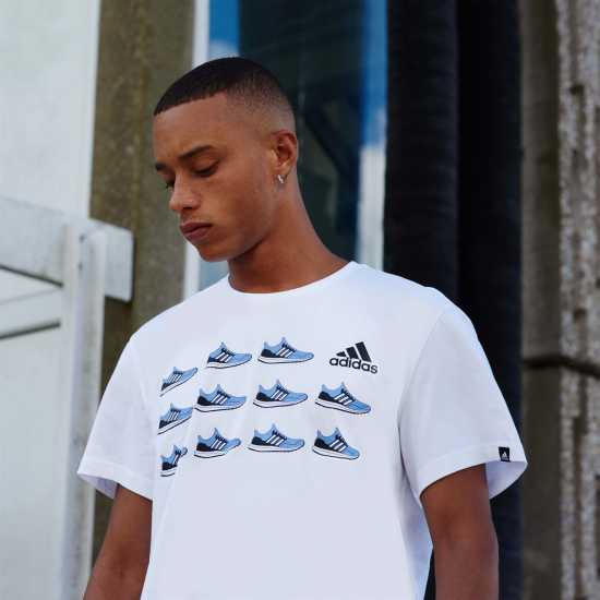 Adidas Trainer Tee Mens White Мъжки тениски и фланелки