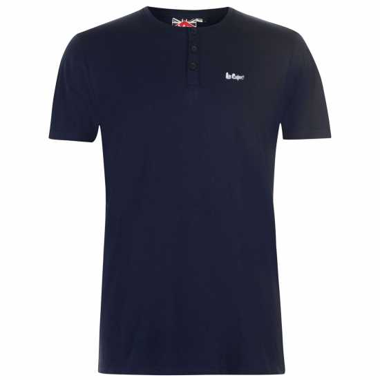 Lee Cooper Мъжка Тениска Essentials 3 Button T Shirt Mens