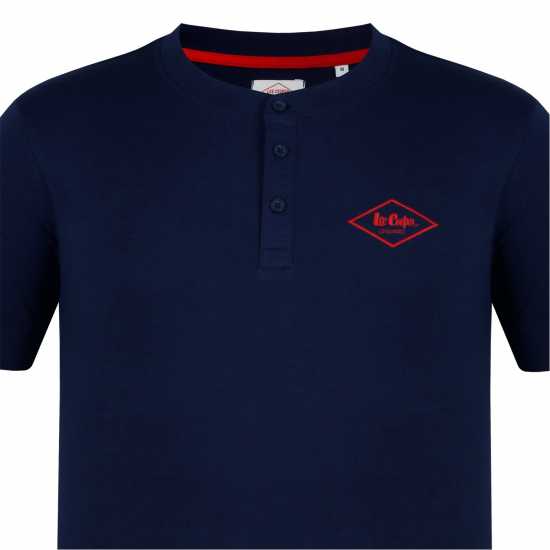 Lee Cooper Мъжка Тениска Essentials 3 Button T Shirt Mens  Мъжки ризи