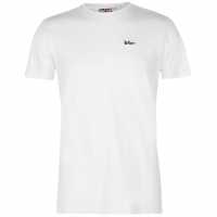 Lee Cooper Мъжка Тениска Cooper Essentials Crew Neck T Shirt Mens White Мъжки ризи