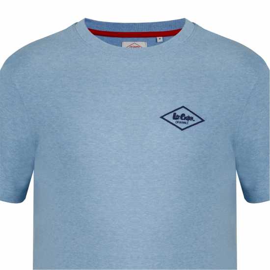Lee Cooper Мъжка Тениска Cooper Essentials Crew Neck T Shirt Mens Sky Blue M - Мъжки ризи