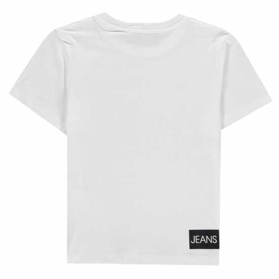 Calvin Klein Тениска Boys Institution T Shirt White Детски тениски и фланелки