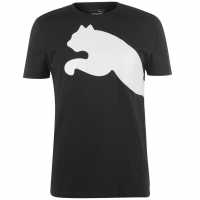 Puma Мъжка Тениска Big Cat Qt T Shirt Mens Black/White Мъжки ризи