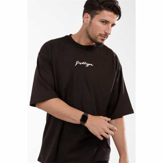 Hype Oversized Regular Fit T-Shirt Черно 