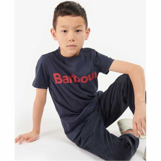 Barbour Boys Blake T-Shirt Navy NY91 