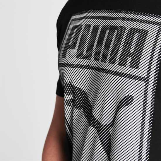 Puma Мъжка Тениска Box Qt T Shirt Mens Black/White Мъжки ризи