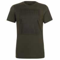 Puma Мъжка Тениска Box Qt T Shirt Mens Forest Night Мъжки ризи