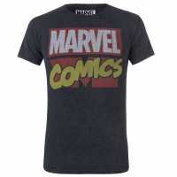 Character Мъжка Тениска Marvel Wash T Shirt Mens Marvel Comics Мъжки ризи