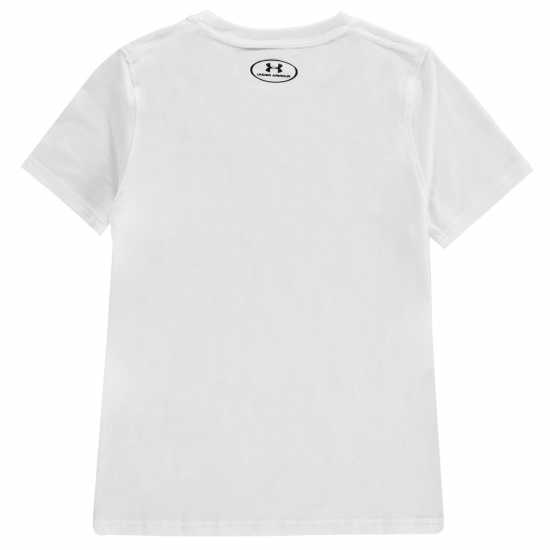 Under Armour Left Chest Logo Short Sleeve Juniors Бяло Детски тениски и фланелки