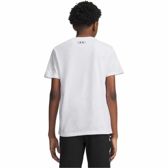 Under Armour Ua Sportstyle Boys Short Sleeve Бяло 