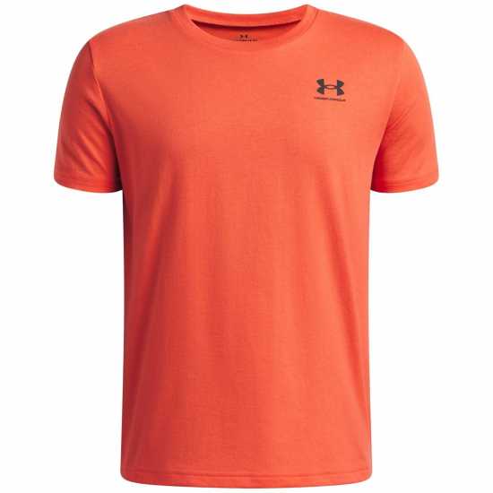 Under Armour Left Chest Logo Short Sleeve Juniors Red 
