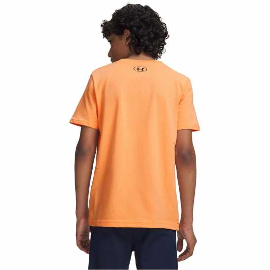 Under Armour Ua Sportstyle Boys Short Sleeve Orange/Black 