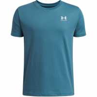 Under Armour Ua Sportstyle Boys Short Sleeve Boun Blue/White 