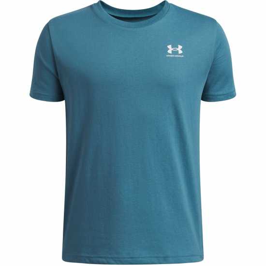 Under Armour Ua Sportstyle Boys Short Sleeve Boun Blue/White 