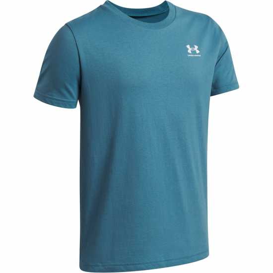 Under Armour Ua Sportstyle Boys Short Sleeve Boun Blue/White 