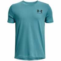Under Armour Cotton Short Sleeve T-Shirt Junior Boys Glacier Blue Детски тениски и фланелки