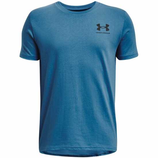 Under Armour Cotton Short Sleeve T-Shirt Junior Boys Cosmic Blue Детски тениски и фланелки