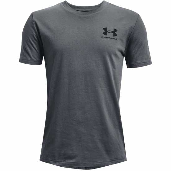 Under Armour Left Chest Logo Short Sleeve Juniors Черно сиво Детски тениски и фланелки