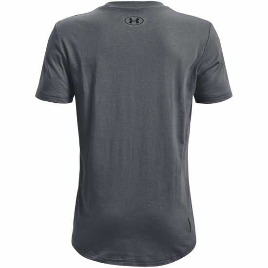 Under Armour Left Chest Logo Short Sleeve Juniors Черно сиво Детски тениски и фланелки