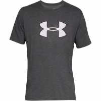 Under Armour Мъжка Тениска Big Logo T Shirt Mens Dark Grey Мъжко облекло за едри хора
