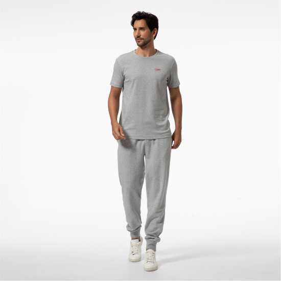 Lee Cooper T-Shirt Сиво Мъжки тениски и фланелки