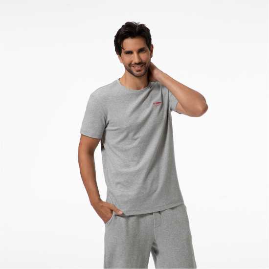 Lee Cooper T-Shirt Сиво Мъжки тениски и фланелки