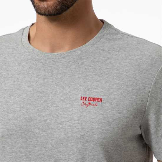 Lee Cooper T-Shirt Сиво Мъжки тениски и фланелки