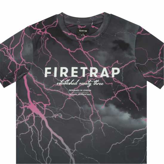 Firetrap Тениска Момчета Sub T Shirt Junior Boys Розово светло Детски тениски и фланелки