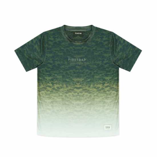Детски тениски и фланелки Firetrap Тениска Момчета Sub T Shirt Junior Boys Зелена Камуфлаж Firetrap Тениска Момчета Sub T Shirt Junior Boys Зелена Камуфлаж Детски тениски и фланелки