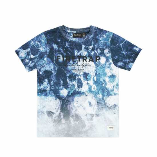 Детски тениски и фланелки Firetrap Тениска Момчета Sub T Shirt Junior Boys Син Череп Firetrap Тениска Момчета Sub T Shirt Junior Boys Син Череп Детски тениски и фланелки