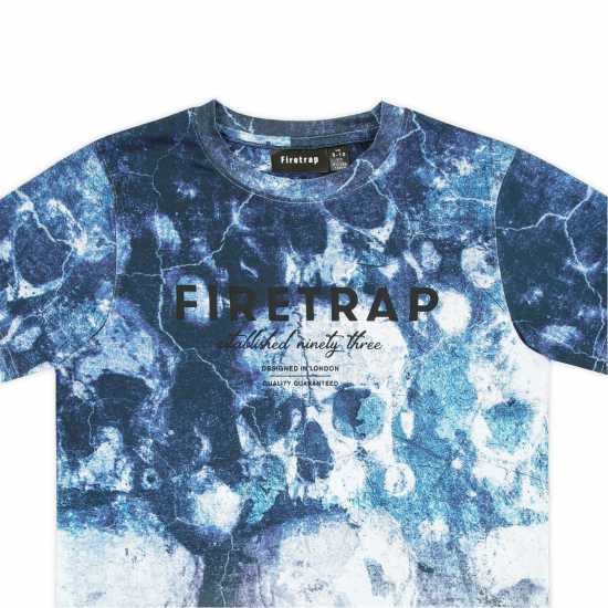 Детски тениски и фланелки Firetrap Тениска Момчета Sub T Shirt Junior Boys Син Череп Firetrap Тениска Момчета Sub T Shirt Junior Boys Син Череп Детски тениски и фланелки