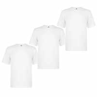 Donnay 3 Тениски Мъже 3 Pack T Shirts Mens White Мъжко облекло за едри хора