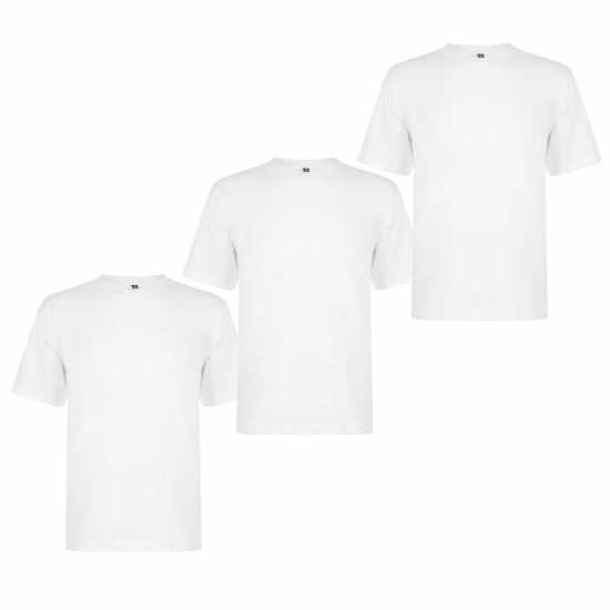 Donnay 3 Тениски Мъже 3 Pack T Shirts Mens White Мъжко облекло за едри хора