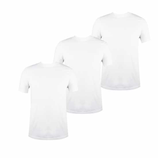 Donnay 3 Тениски Мъже 3 Pack T Shirts Mens Бяло Мъжки тениски и фланелки