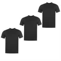 Donnay 3 Тениски Мъже 3 Pack T Shirts Mens Black Мъжко облекло за едри хора