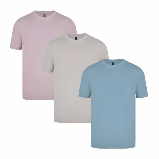 Мъжки тениски и фланелки Donnay 3 Тениски Мъже 3 Pack T Shirts Mens Сланце/Екрю/Розово Donnay 3 Тениски Мъже 3 Pack T Shirts Mens Сланце/Екрю/Розово Мъжки тениски и фланелки
