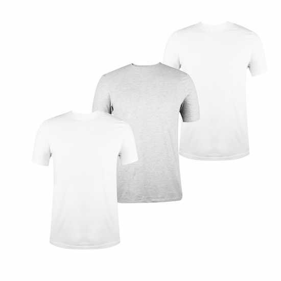 Мъжки тениски и фланелки Donnay 3 Тениски Мъже 3 Pack T Shirts Mens Бяло/Сиво/Бяло Donnay 3 Тениски Мъже 3 Pack T Shirts Mens Бяло/Сиво/Бяло Мъжки тениски и фланелки
