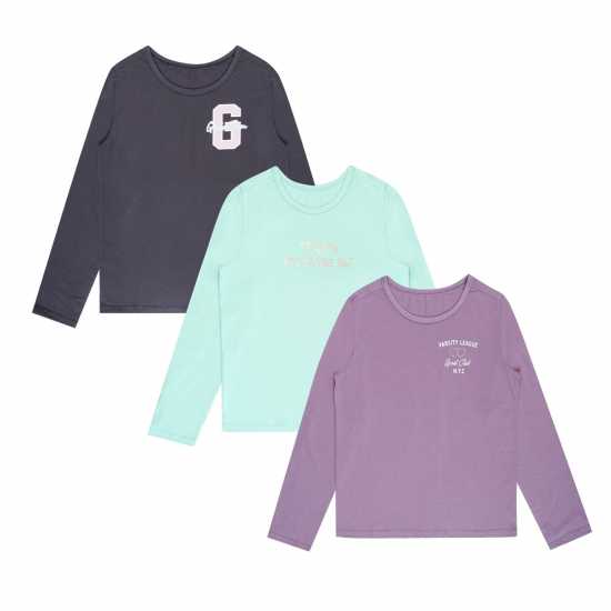 Детски тениски и фланелки Miso 3-Pack T-Shirt Juniors Miso 3-Pack T-Shirt Juniors Детски тениски и фланелки